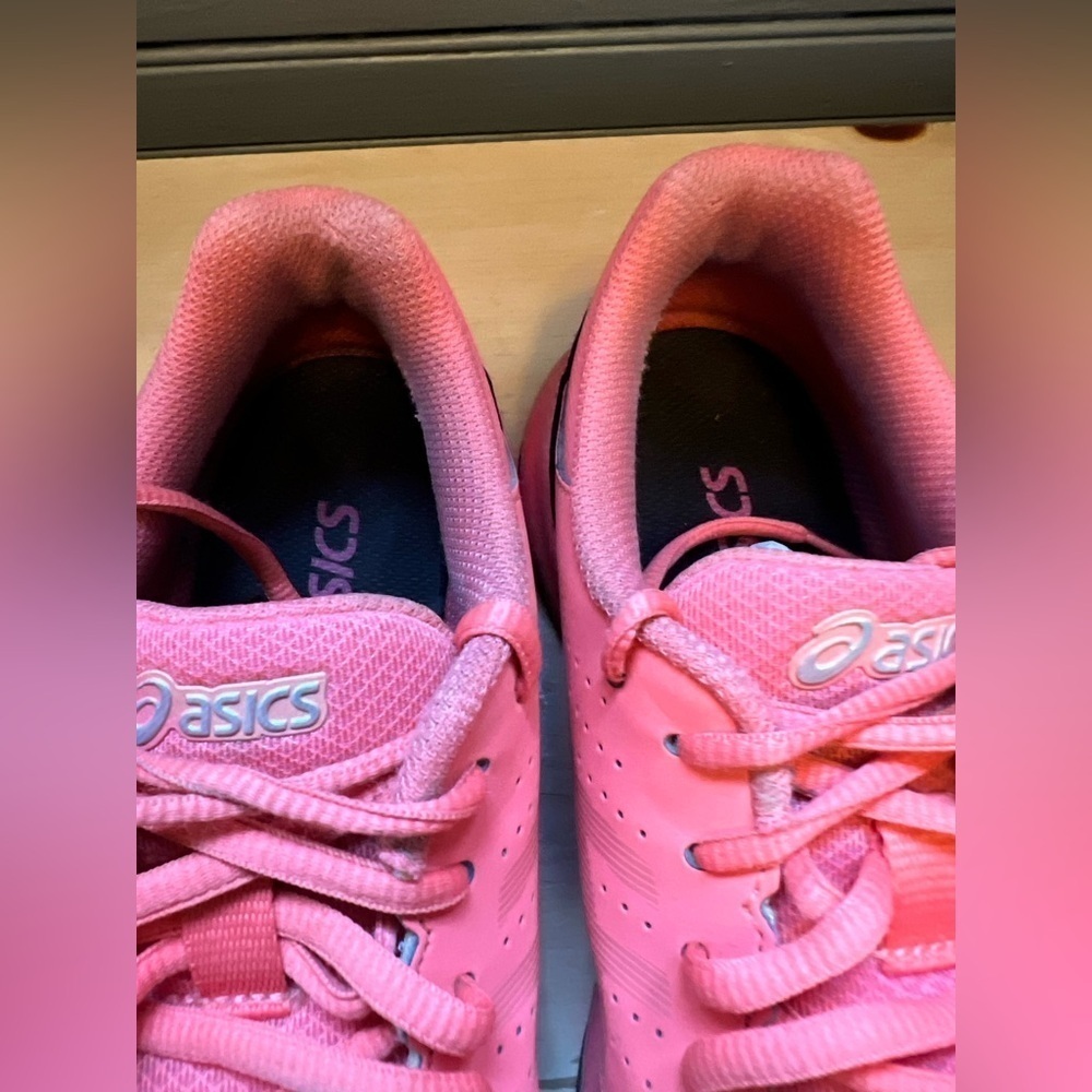 ASICS Womens Sneakers size 7.5 Gel Game tennis court shoes coral pink - Picture 2 of 9